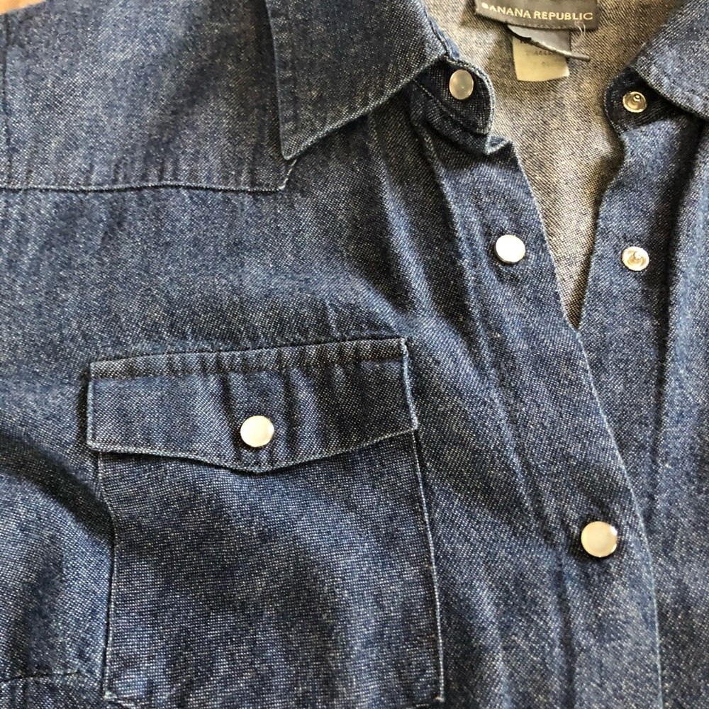 Dark wash Denim Western Shirt